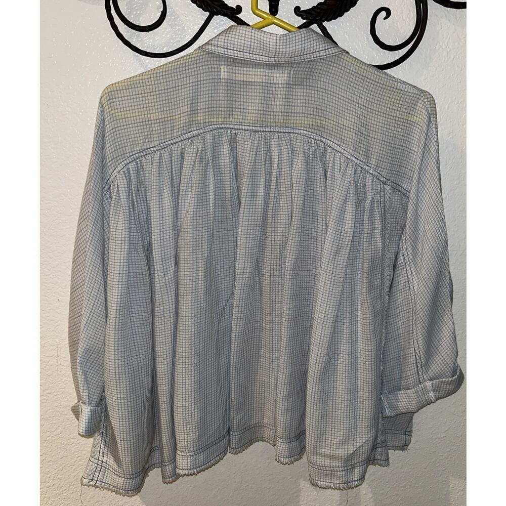 We The Free Women’s Size S Blue Rainbow Picnic Button Down Top - Picture 2 of 7